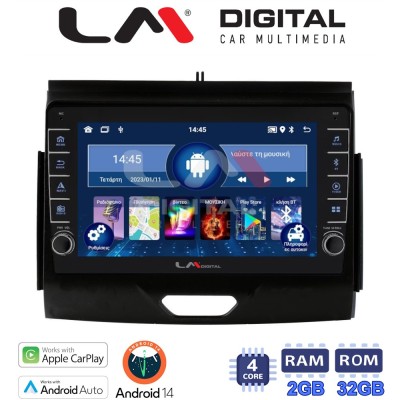 LM Digital - LM ZG4576B GPS Οθόνη OEM Multimedia Αυτοκινήτου για FORD RANGER 20152020 (CarPlay/AndroidAuto/BT/GPS/WIFI/GPRS)
