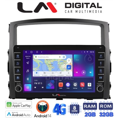 LM Digital - LM ZG8038 GPS Οθόνη OEM Multimedia Αυτοκινήτου για MITSUBISHI PAJERO 20062014 (CarPlay/AndroidAuto/BT/GPS/WIFI/GPRS