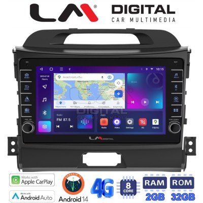 LM Digital - LM ZG8074 GPS Οθόνη OEM Multimedia Αυτοκινήτου για KIA SPORTAGE 20102015 (CarPlay/AndroidAuto/BT/GPS/WIFI/GPRS)