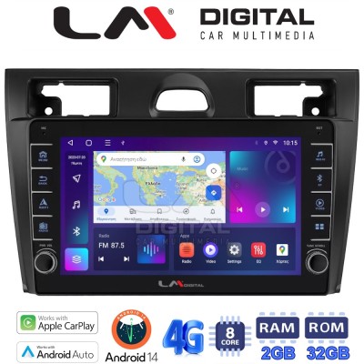 LM Digital - LM ZG8140B GPS Οθόνη OEM Multimedia Αυτοκινήτου για Ford Fiesta 2006 - 2008 (CarPlay/AndroidAuto/BT/GPS/WIFI/GPRS)