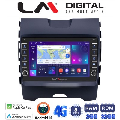 LM Digital - LM ZG8248 GPS Οθόνη OEM Multimedia Αυτοκινήτου για Ford Edge 2016 (CarPlay/AndroidAuto/BT/GPS/WIFI/GPRS)