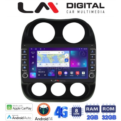 LM Digital - LM ZG8252 GPS Οθόνη OEM Multimedia Αυτοκινήτου για JEEP COMPASS 20112016 (CarPlay/AndroidAuto/BT/GPS/WIFI/GPRS)