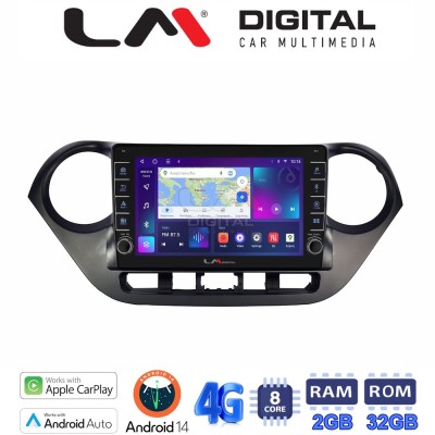 LM Digital - LM ZG8406 GPS Οθόνη OEM Multimedia Αυτοκινήτου για Hyundai i10 2014 (CarPlay/AndroidAuto/BT/GPS/WIFI/GPRS)