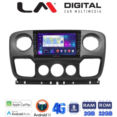 LM Digital - LM ZG8503 GPS Οθόνη OEM Multimedia Αυτοκινήτου για NISSAN NV400 2011 2020 OPEL Movano 2011 2020 RENAULT Master III