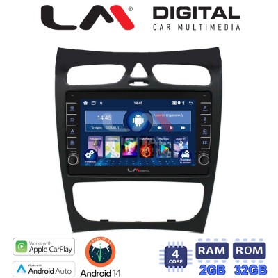 LM Digital - LM ZG4812 GPS Οθόνη OEM Multimedia Αυτοκινήτου για Mercedes CLK (W209) 2000 2004 (CarPlay/AndroidAuto/BT/GPS/WIFI/