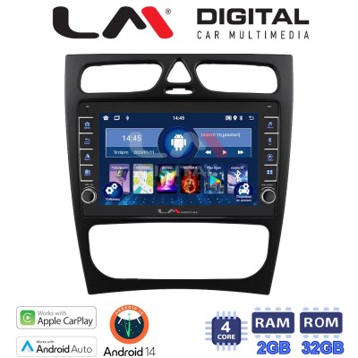 LM Digital - LM ZG4171 GPS Οθόνη OEM Multimedia Αυτοκινήτου για MERCEDES C (W203) - CLK (W208) (CarPlay/AndroidAuto/BT/GPS/WIFI/