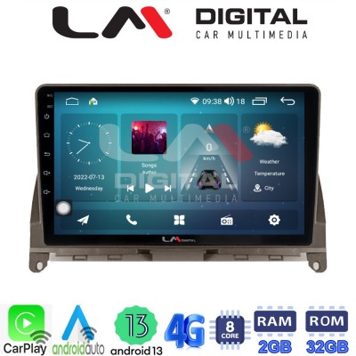 LM Digital - LM ZR8265BR GPS Οθόνη OEM Multimedia Αυτοκινήτου για Mercedes C Class W204 2007 2011 (CarPlay/AndroidAuto/BT/GPS/W