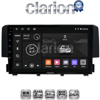 CLARION GL31941 Οθόνη OEM Multimedia Αυτοκινήτου για HONDA CIVIC 2016 (CarPlay/AndroidAuto/BT/GPS/WIFI/GPRS)