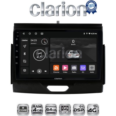 CLARION GL72576B Οθόνη OEM Multimedia Αυτοκινήτου για FORD RANGER 20152020 (CarPlay/AndroidAuto/BT/GPS/WIFI/GPRS)