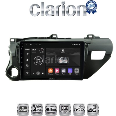 CLARION GL72588 Οθόνη OEM Multimedia Αυτοκινήτου για TOYOTA HILUX 2017 (CarPlay/AndroidAuto/BT/GPS/WIFI/GPRS)