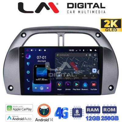 LM ZS8071 GPS Οθόνη OEM Multimedia Αυτοκινήτου για Toyota Rav 4 2001 2006 (CarPlay/AndroidAuto/BT/GPS/WIFI/GPRS)