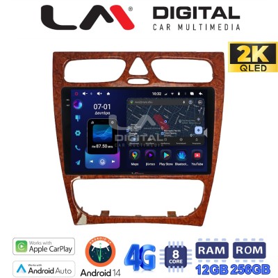 LM ZS8171W GPS Οθόνη OEM Multimedia Αυτοκινήτου για Mercedes C Class 1999 2004 (Προ Facelift) (CarPlay/AndroidAuto/BT/GPS/WIFI/