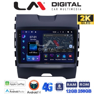 LM ZS8248 GPS Οθόνη OEM Multimedia Αυτοκινήτου για Ford Edge 2016 (CarPlay/AndroidAuto/BT/GPS/WIFI/GPRS)