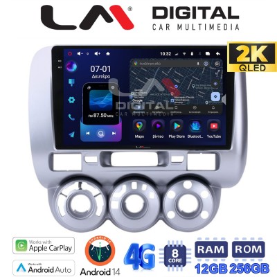 LM ZS8730 GPS Οθόνη OEM Multimedia Αυτοκινήτου για HONDA JAZZ 20022009 (CarPlay/AndroidAuto/BT/GPS/WIFI/GPRS)