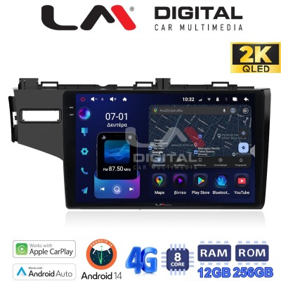 LM ZS8760 GPS Οθόνη OEM Multimedia Αυτοκινήτου για HONDA JAZZ 2013 (CarPlay/AndroidAuto/BT/GPS/WIFI/GPRS)