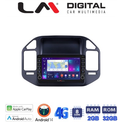 LM Digital - LM ZG8990 GPS Οθόνη OEM Multimedia Αυτοκινήτου για Mitsubishi Pajero 1999 2006 (CarPlay/AndroidAuto/BT/GPS/WIFI/GP