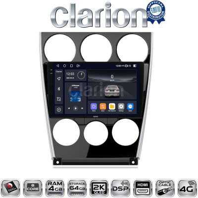 CLARION GL74436 Οθόνη OEM Multimedia Αυτοκινήτου για MAZDA 6 facelift 20052008 (CarPlay/AndroidAuto/BT/GPS/WIFI/GPRS)