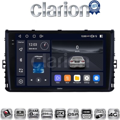 CLARION GL75284 Οθόνη OEM Multimedia Αυτοκινήτου για VW T-ROC & T-CROSS 2017 (CarPlay/AndroidAuto/BT/GPS/WIFI/GPRS)