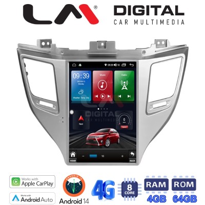 LM Digital - LM TC8263 GPS Οθόνη OEM Multimedia τυπου Tesla 9,7inch Hyundai Tucson 2015 2019 (CarPlay/AndroidAuto/BT/GPS/WIFI/G