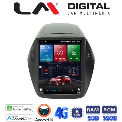 LM Digital - LM TR8414 GPS Οθόνη OEM Multimedia τυπου Tesla 9,7inch Hyundai IX35 2009 2015 (CarPlay/AndroidAuto/BT/GPS/WIFI/GPR