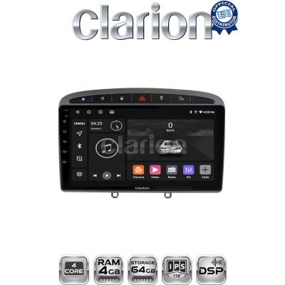 CLARION GL32083 Οθόνη OEM Multimedia Αυτοκινήτου για PG 308 20072012 (CarPlay/AndroidAuto/BT/GPS/WIFI/GPRS)