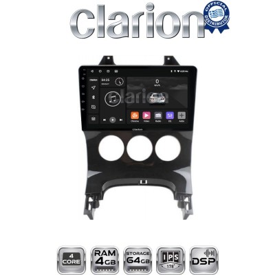 CLARION GL32323A Οθόνη OEM Multimedia Αυτοκινήτου για PEUGEOT 3008 20092016 & 206 20022006 (CarPlay/AndroidAuto/BT/GPS/WIFI/GPRS