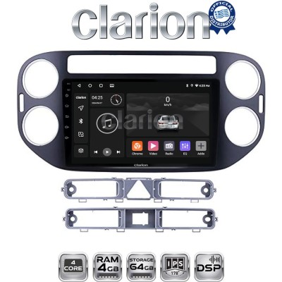 CLARION GL32590B Οθόνη OEM Multimedia Αυτοκινήτου για VW TIGUAN 20072017 (CarPlay/AndroidAuto/BT/GPS/WIFI/GPRS)