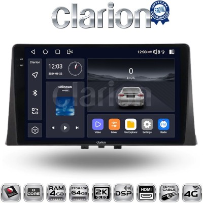 CLARION GL74330 Οθόνη OEM Multimedia Αυτοκινήτου για CITROEN BERLINGO - PEUGEOT PARTNER 2019 (CarPlay/AndroidAuto/BT/GPS/WIFI/GP