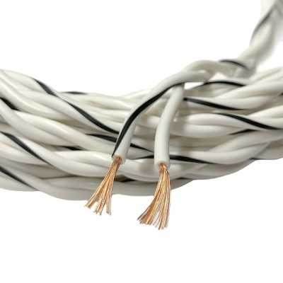 Καλώδια ηχείων (twinned) 2x6 meters (12 meters total) 2x1,0 mm² White & Grey Auto-Connect 720SCTWGR2106L2 -2 τεμάχια