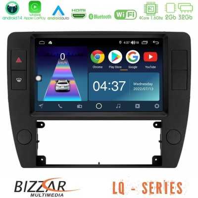 Bizzar LQ Series 4Core Android14 2+32GB VW Passat B5 2001-2005 Navigation Multimedia Tablet 9" Με Carplay & Android Auto