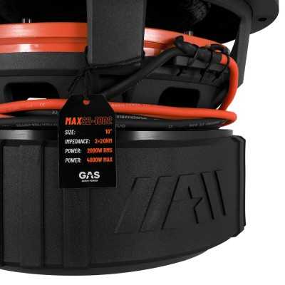 Subwoofer αυτοκινήτου 10" 4000 W Gas Audio Power MAX S2-10D2 Subwoofer αυτοκινήτου 10" 4000 W Gas Audio Power MAX S2-10D2