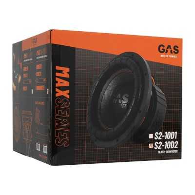 Subwoofer αυτοκινήτου 10" 4000 W Gas Audio Power MAX S2-10D2 Subwoofer αυτοκινήτου 10" 4000 W Gas Audio Power MAX S2-10D2