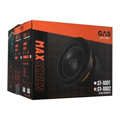 Subwoofer αυτοκινήτου 10" 3000 W Gas Audio Power MAX S1-10D2 Subwoofer αυτοκινήτου 10" 3000 W Gas Audio Power MAX S1-10D2