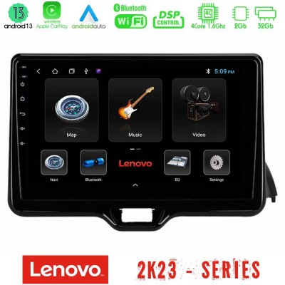 Lenovo Car Pad Toyota Yaris 2020- 4Core Android 13 2+32GB Navigation Multimedia Tablet 10"