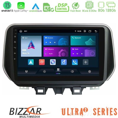 Bizzar Ultra Series Hyundai Tucson 2019- 8Core Android13 8+128GB Navigation Multimedia Tablet 9"