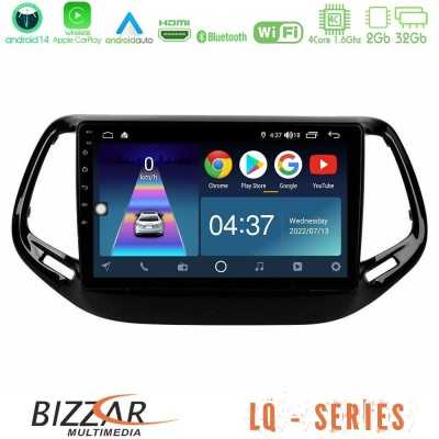 Bizzar LQ Series 4Core Android14 2+32GB Jeep Compass 2017 Navigation Multimedia Tablet 10" Με Carplay & Android Auto Bizzar LQ Series 4Core Android14 2+32GB Jeep Compass 2017 Navigation Multimedia Tablet 10" Με Carplay & Android Auto