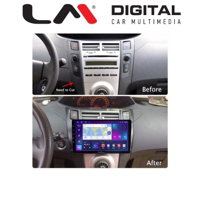 LM Digital - LM ZR8084 GPS Οθόνη OEM Multimedia Αυτοκινήτου για Τoyota Yaris 2006 2011 (CarPlay/AndroidAuto/BT/GPS/WIFI/GPRS)