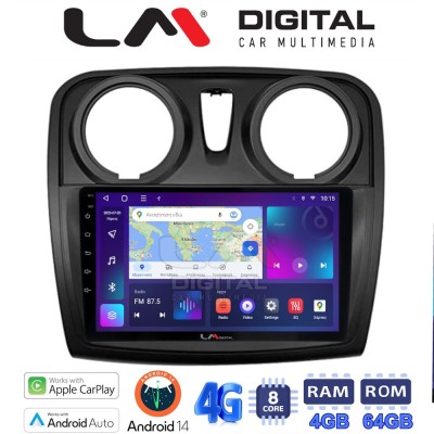 LM Digital - LM ZC8457 GPS Οθόνη OEM Multimedia Αυτοκινήτου για Dacia Santero 2012 2019 (CarPlay/AndroidAuto/BT/GPS/WIFI/GPRS)