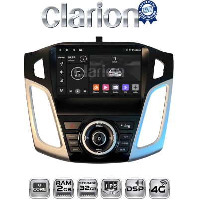 CLARION GLK71150 Οθόνη OEM Multimedia Αυτοκινήτου για Ford Focus 2011 2018 (CarPlay/AndroidAuto/BT/GPS/WIFI/GPRS)