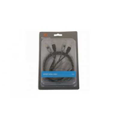RCA Y Adaptor slim signal cable twisted technology 1F-2M, 2x0.3m Necom SI-E2Y ΖΕΥΓΟΣ