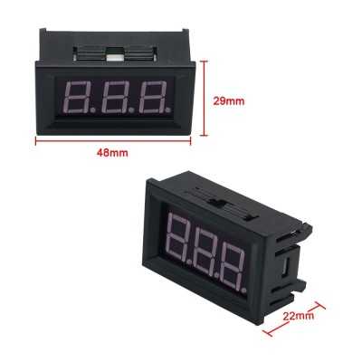 Βολτόμετρο ψηφιακό 3 καλώδια Necom PF-P5 12V ΜΠΛΕ ΧΡΩΜΑ