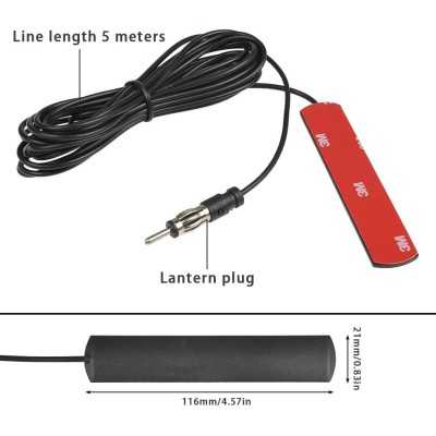 Universele raam antenne voor AM / FM Necom BL10082 Universele raam antenne voor AM / FM Necom BL10082