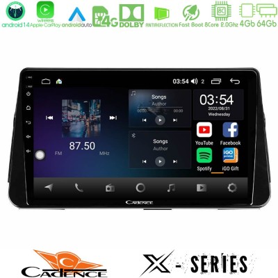 Cadence X Series Nissan Micra K14 8core Android 14 4+64GB Navigation Multimedia Tablet 9"