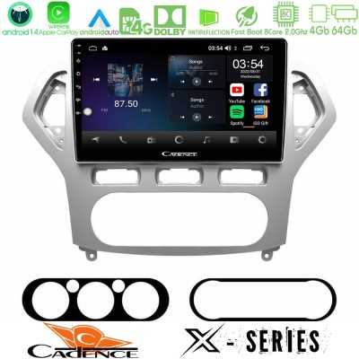 Cadence X Series Ford Mondeo 2007-2010 AUTO A/C 8core Android 14 4+64GB Navigation Multimedia Tablet 10"