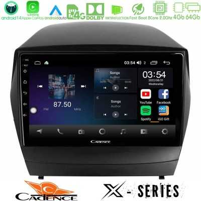 Cadence X Series Hyundai IX35 Auto A/C 8core Android 14 4+64GB Navigation Multimedia Tablet 10"