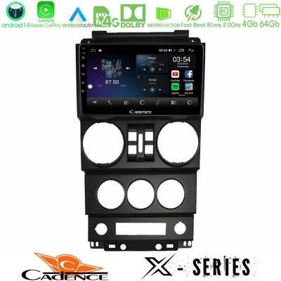 Cadence X Series Jeep Wrangler 2008-2010 8core Android 14 4+64GB Navigation Multimedia Tablet 9"