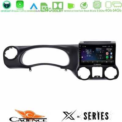 Cadence X Series Jeep Wrangler 2011-2014 8Core Android 14 4+64GB Navigation Multimedia Tablet 10"