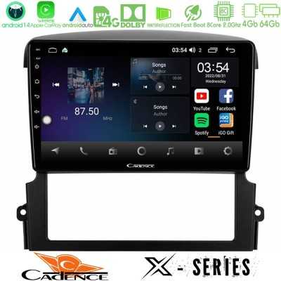 Cadence X Series Kia Sorento 8core Android 14 4+64GB Navigation Multimedia Tablet 9"