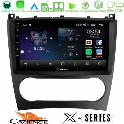 Cadence X Series Mercedes W203 Facelift 8core Android 14 4+64GB Navigation Multimedia Tablet 9"