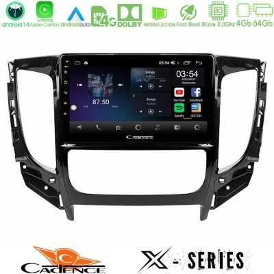Cadence X Series Mitsubishi L200 2016- & Fiat Fullback (Auto A/C) 8core Android 14 4+64GB Navigation Multimedia Tablet 9"
